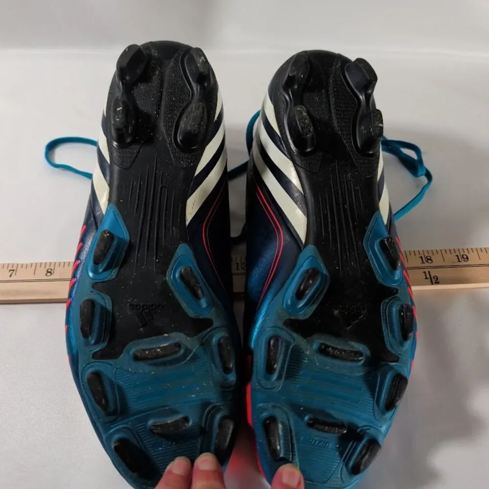 Adidas Predator LZ TRX FG Soccer Cleats Blue Red Men's 8.5 A85742